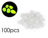 100 Pcs Colorful Luminous Glow in the Dark Pebble Stone