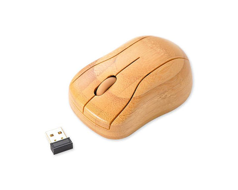 2.4GHz Bamboo Wireless Mouse with USB Receiver