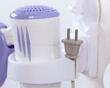 Plastic Hair Dryer Holder with Suction Cup - White