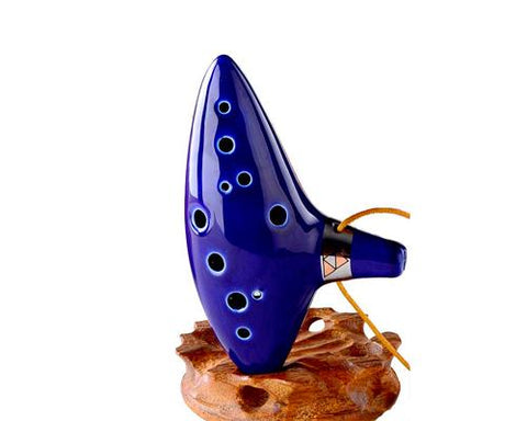 12 Holes Alto C Ocarina with Music Score - Blue