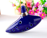 12 Holes Alto C Ocarina with Music Score - Blue