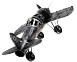 Retro Metal World War II Military Monoplane Toy Model