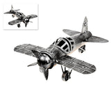 Retro Metal World War II Military Monoplane Toy Model