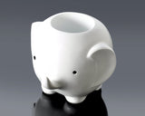 Elephant Shape Desk Pencil Holder - White