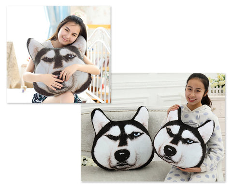 16'' Dog Face Plush Throw Pillow Animal Cushion