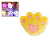 Luminous Glow Paw LED Light Up Paw Pillow with Speaker