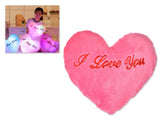 Luminous I Love You LED Light Up Heart Shaped Pillow with Speaker