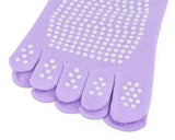 5 Pairs Plain Colors Full Toes Yoga Slipper Socks Set