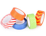 10 Pcs 1.5m Washi Making Tapes with 2 Pcs Tape Dispensers