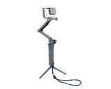 GoPro 3-Way Adjustable Extension Arm Grip Tripod for Hero Camera-Gray