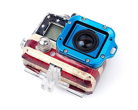 GoPro Full Aluminum LANYARD RING Mount for Hero 3 Black Edition- Blue