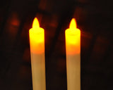 Set of 2 LED Flameless Taper Candle Night Light with Holder