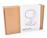 Compact LED Makeup Mirror with Table Lamp - White