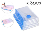 3 Pcs Large Vacuum Compression Bags - Transparent