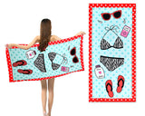 1.4 meters Fiber Printing Sunbathing Beach Towel