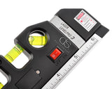 Multipurpose Laser Level with Bubble Level Measure Tape and Rulers