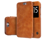 Eyelet Pro Series HTC One A9 Flip Leather Case - Brown