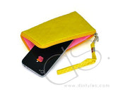 Zipper Series Leather Pouch iPhone 5 and 5S Case - Yellow