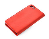 Twill Series iPhone 5 and 5S Flip Leather Case - Red