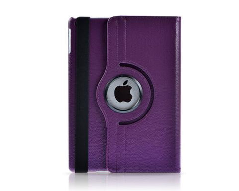 Rotating Series iPad Mini 4 Flip Leather Case - Purple