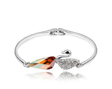 Swan Brown Crystal Bangle