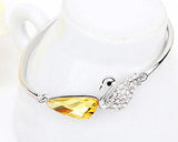 Swan Yellow Crystal Bangle