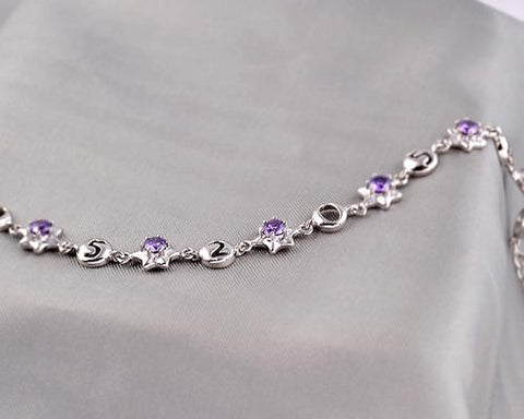 Little Star Purple Crystal Bracelet