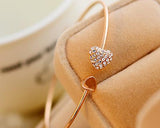 Lovely Heart Crystal Bangle