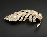 Plumage Crystal Brooch Pin