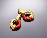 Gold Round Clip Earrings for Girls