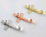 Silver Cross Hair Clip