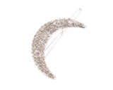 Silver Moon Bling Crystal Hair Clip