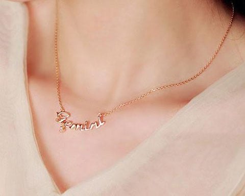 Constellation Leo Crystal Necklace