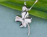 Four-leaf Clover 925 Sterling Silver Crystal Necklace