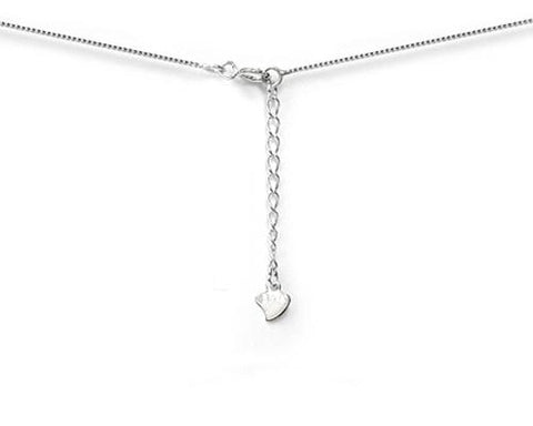 Classic 925 Sterling Silver Ribbon Necklace - Silver