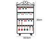 Elegant Metal Jewelry Earring Organizer Stand - Black