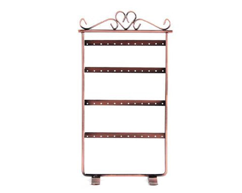 Elegant Metal Jewelry Earring Organizer Stand - Bronze