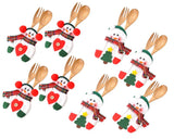 8 Pcs Snowman Cutlery Holders for Christmas