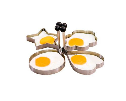 4 Pcs Stainless Steel Multi Shapes Egg Mold