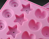 Silicone Multi Shapes Baking Mold with Sticks - Pink