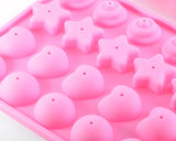 Silicone Multi Shapes Baking Mold with Sticks - Pink