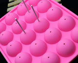 Silicone Ball Shapes Baking Mold with Sticks - Pink