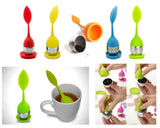 Leaf Shape Tea Infuser Stainless Steel Bottom Strainer - Green