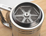 Trigger Action Stainless Steel Double Mesh Flour Sifter