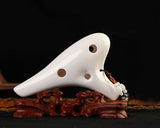 12 Holes Alto C Ocarina - White