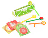 Fruit Shaped Stationery Set with Pencil Case Pens and Sticky Notes - B