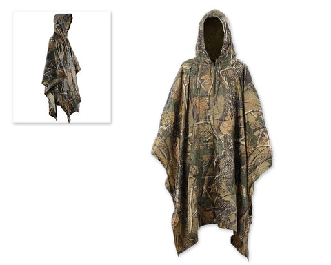 Heavy Duty Camo Rain Poncho - Leaf