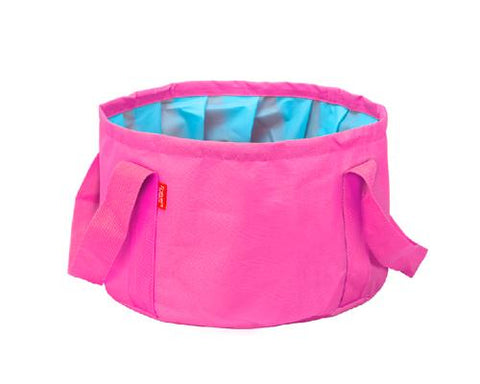 Foldable Outdoor Camping Wash Basin - Pink