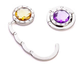 10 Pcs Colorful Folding Section Diamond Handbag Hook