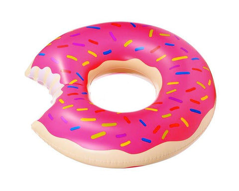 Giant Inflatable Donut Pool Float Toy - Pink